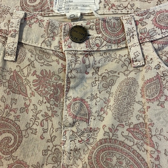 Current Elliott The Stiletto khaki paisley Cropped Ankle Skinny jeans Size 27 - Picture 10 of 17
